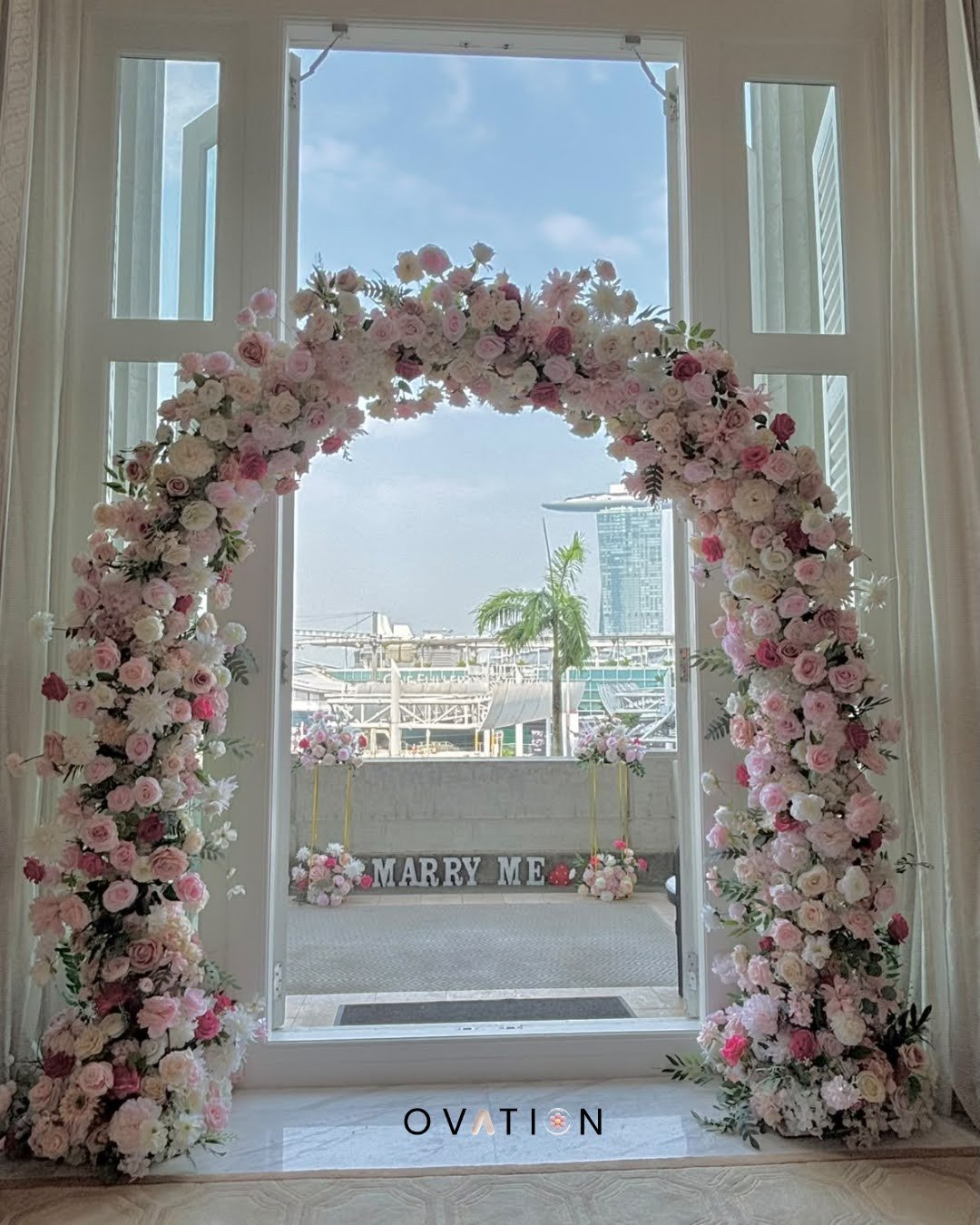 Semi Circle Floral Arch Wedding Backdrop Singapore