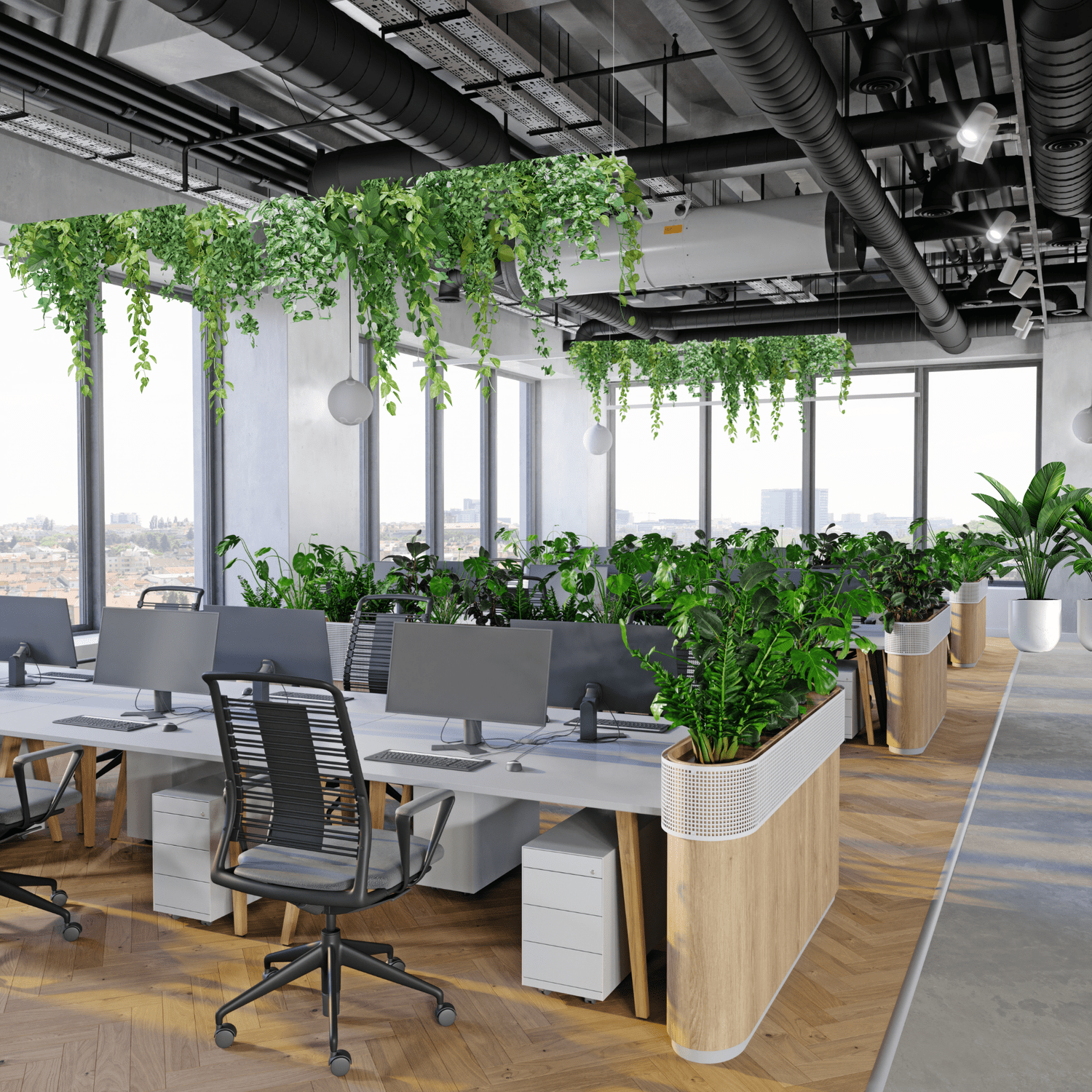 Commercial Planters & Faux Botanicals