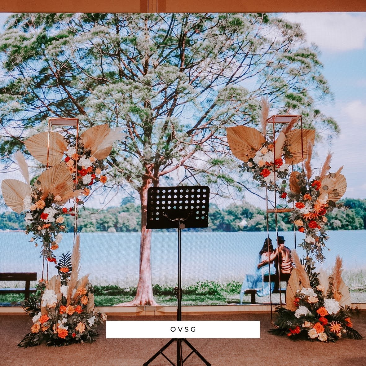 Stage Entrance Plinth & Arch Arrangement